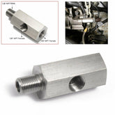 1/8''NPT T Oil Pressure Sensor Fitting Adapter Turbo Power Line Pressure Gauge